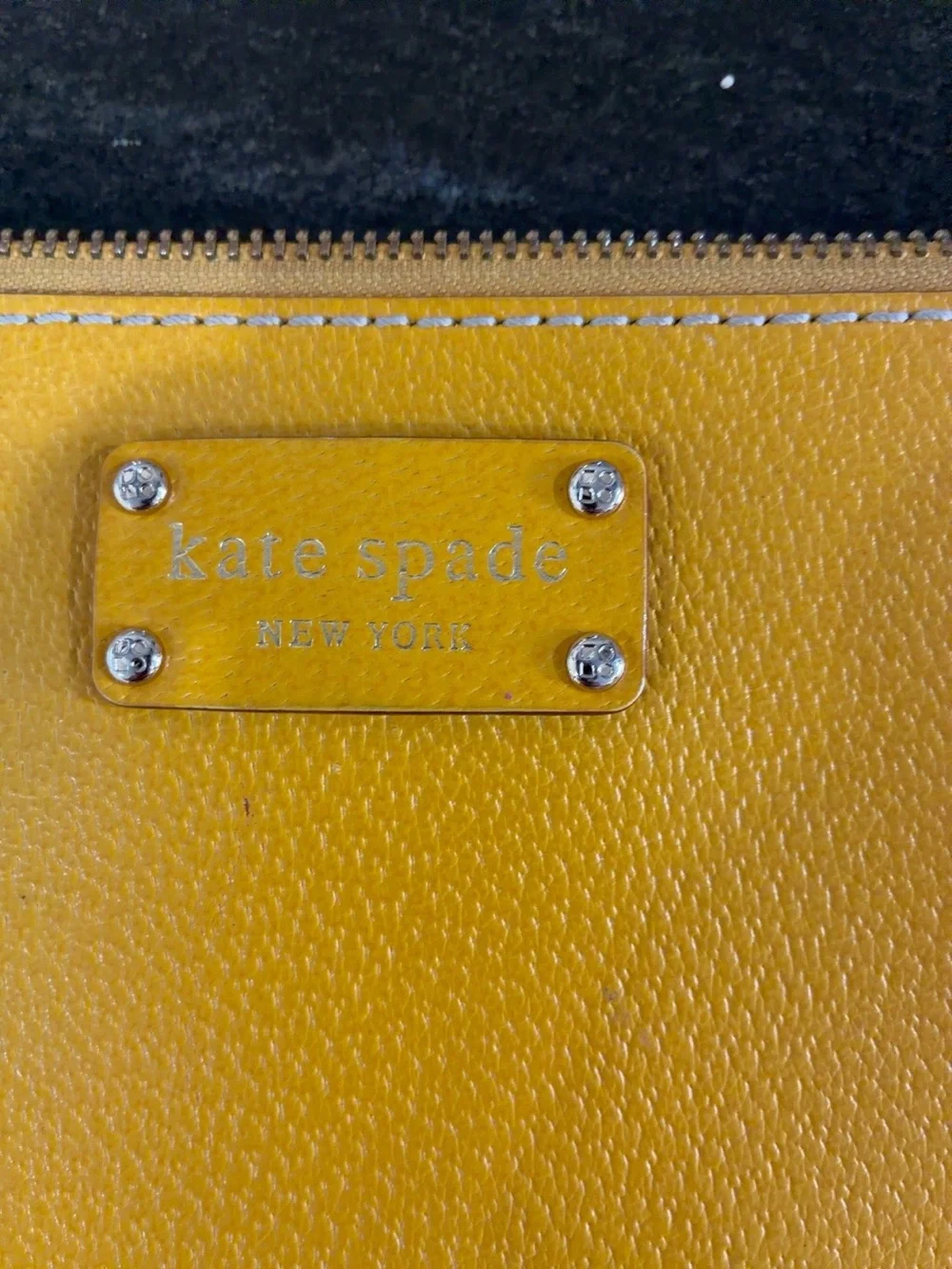 Vintage Kate Spade Yellow Leather Chain-Strap